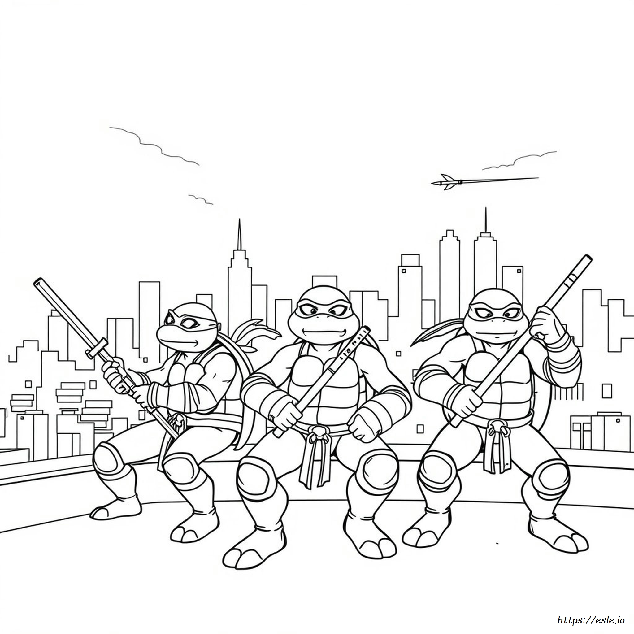 Teenage Mutant Ninja Turtles Colouring Pages