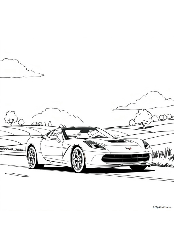 Corvette Stingray Para Colorir