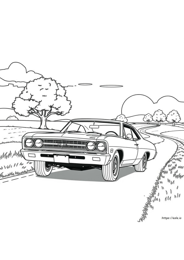 Chevy Chevelle Coloring Pages
