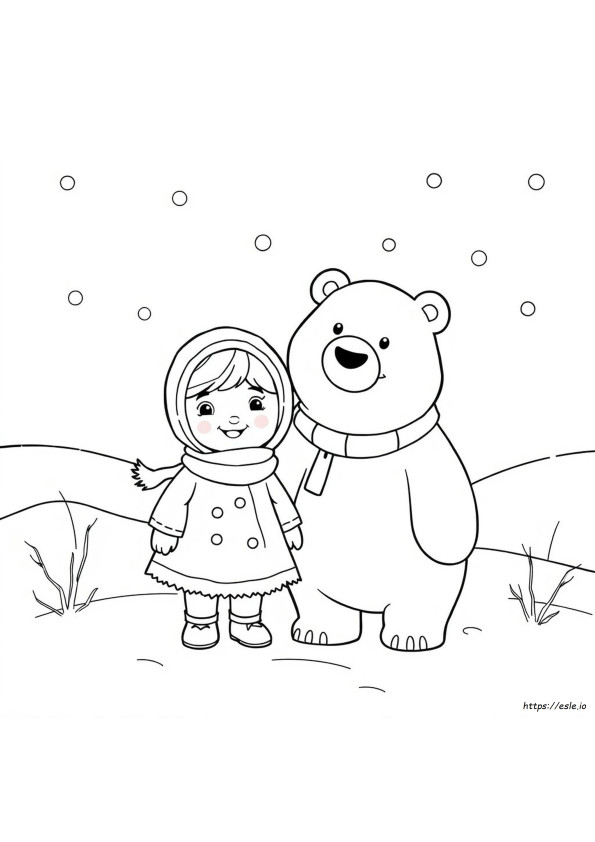 Masha E Orso Da Colorare