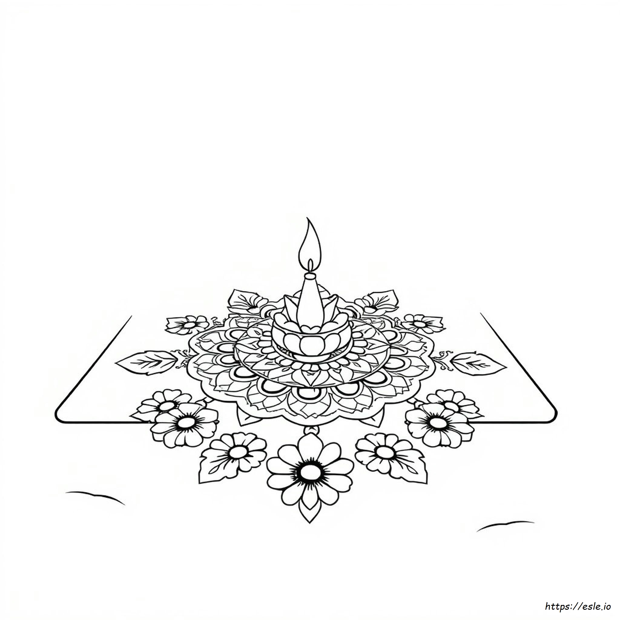 Rangoli Sanatı Boyama Sayfaları