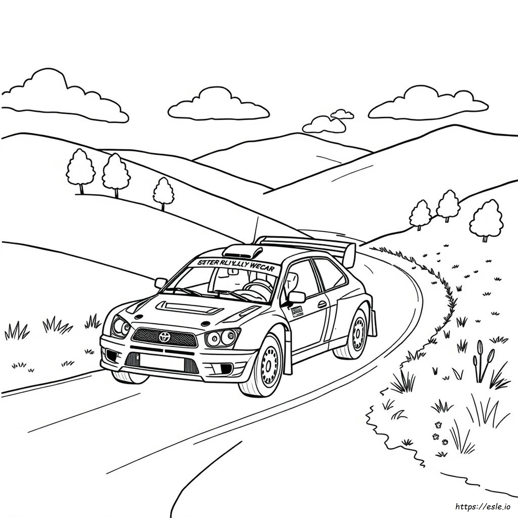 Carro De Rali Para Colorir