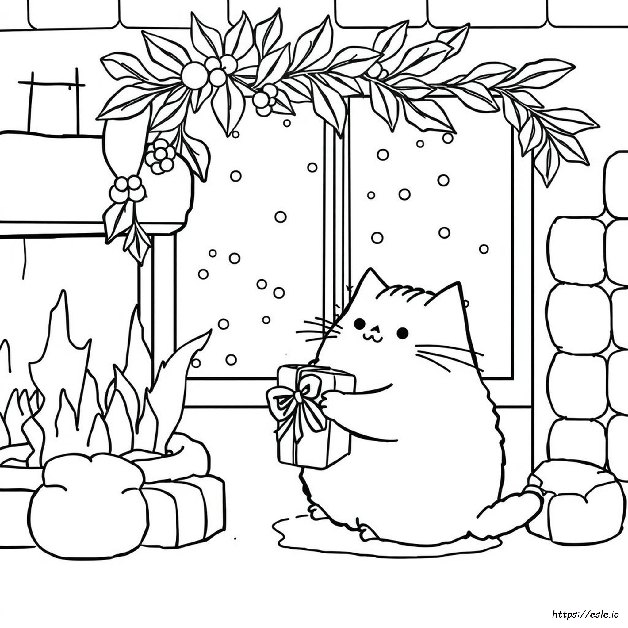 Zimowe Kolorowanki Świąteczne Pusheen