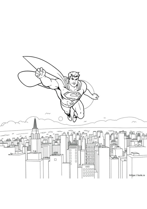 Super Man Colouring Page