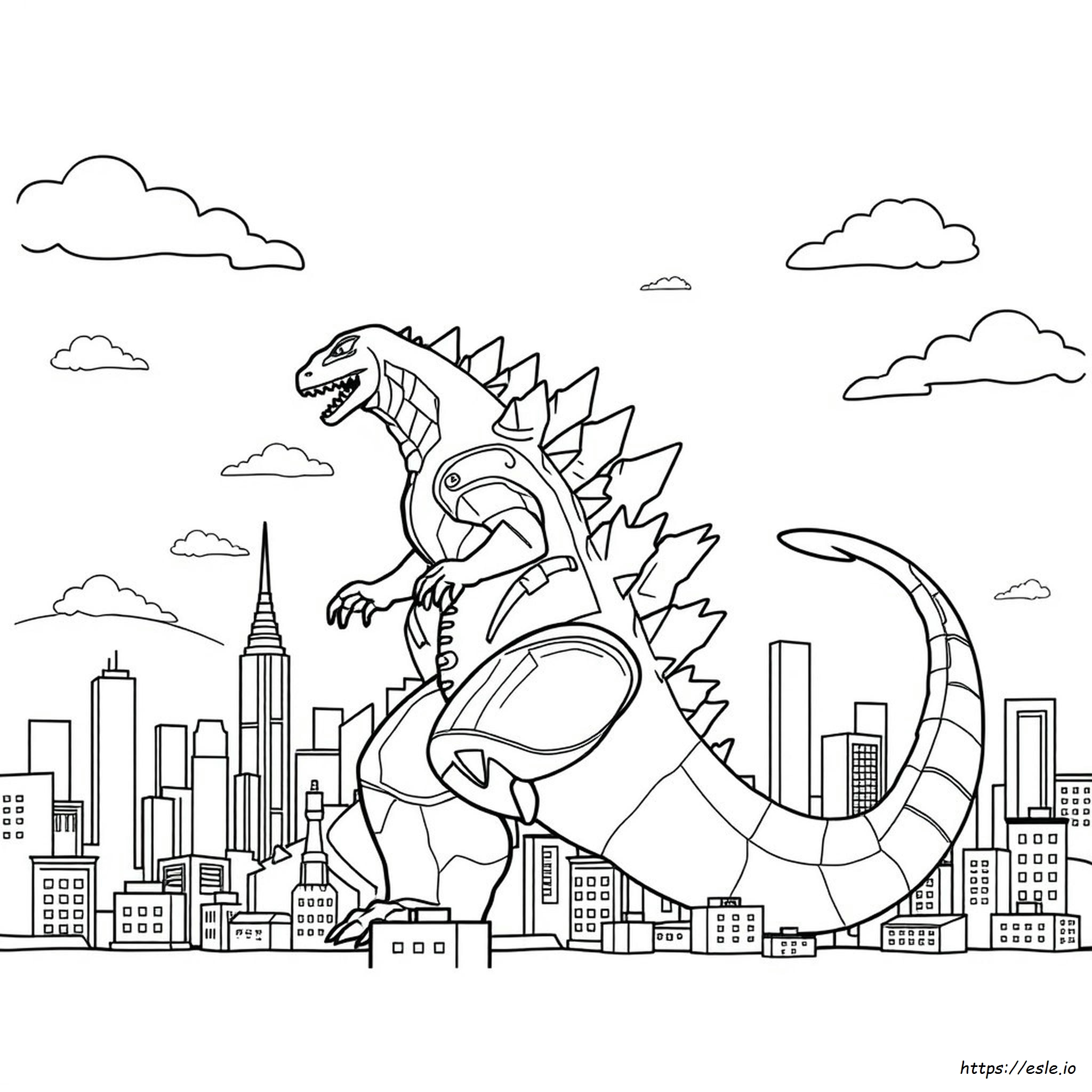 Darmowe Kolorowanki Do Druku Z Godzillą