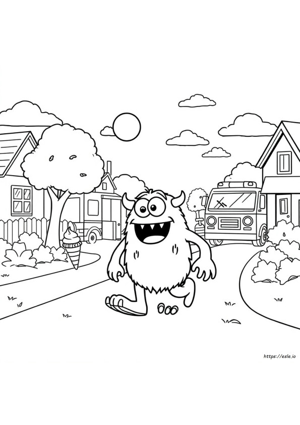 Monster Dogday Ausmalbild