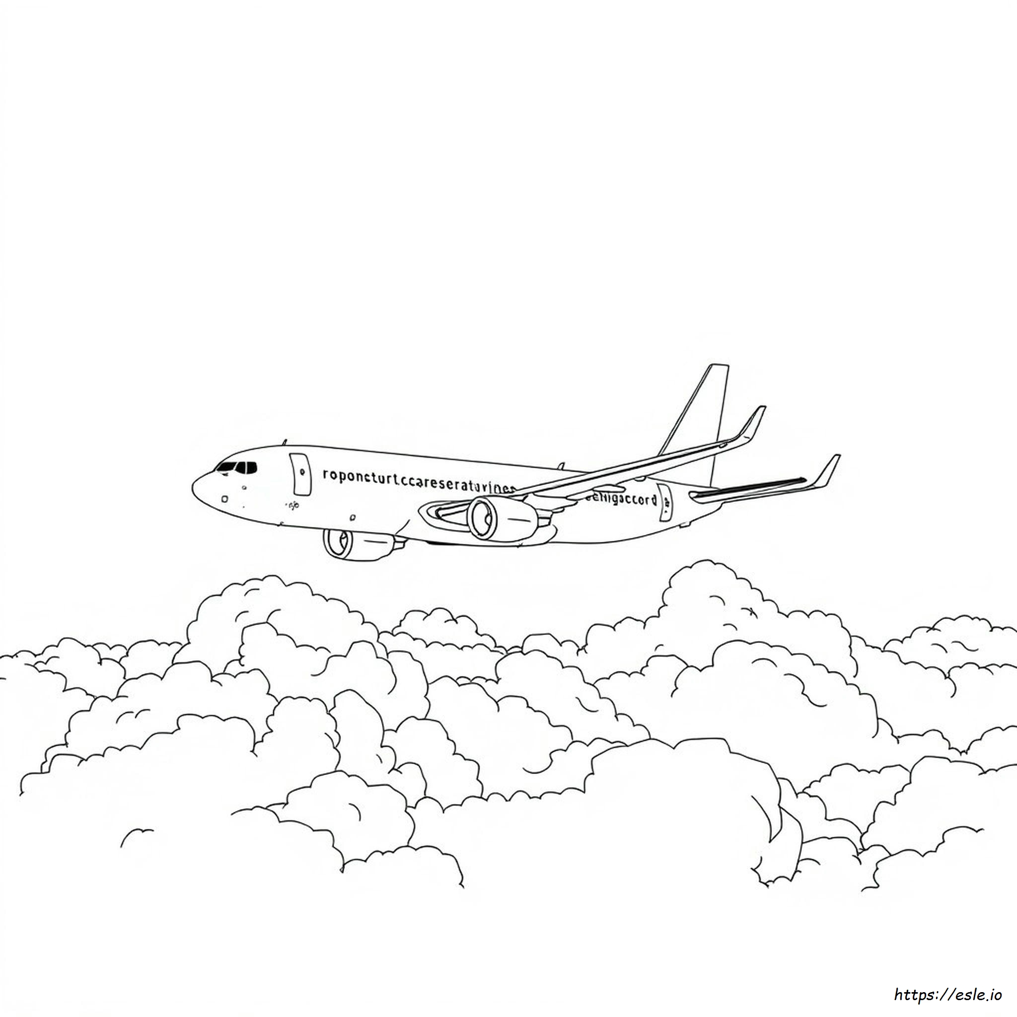 Boeing 737 Realistic Airplane Coloring Pages