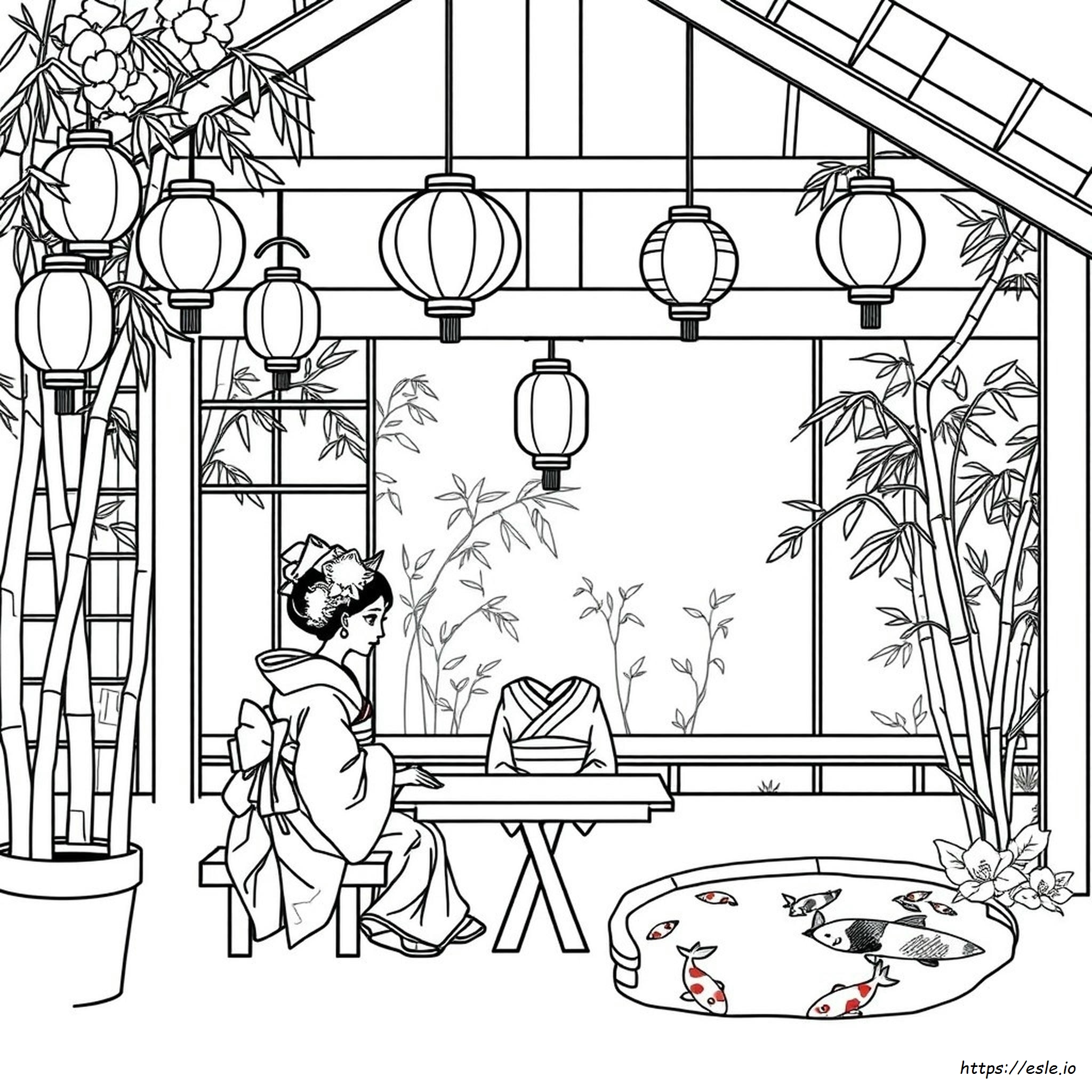 Japanese Coloring Book Pages