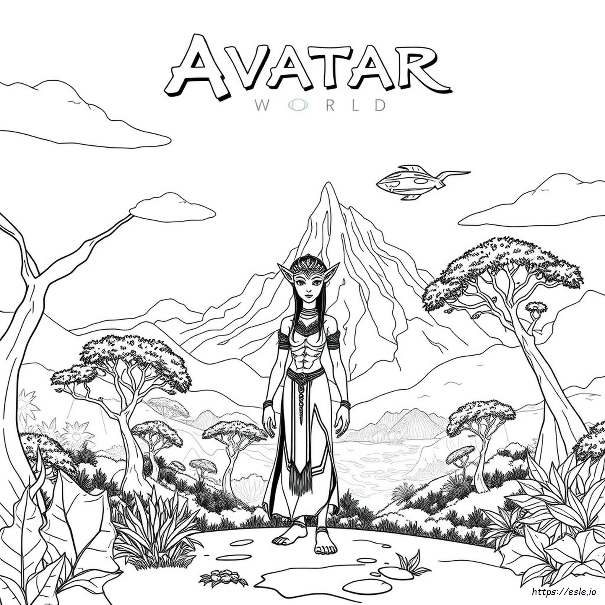 Avatar World Colouring Pages