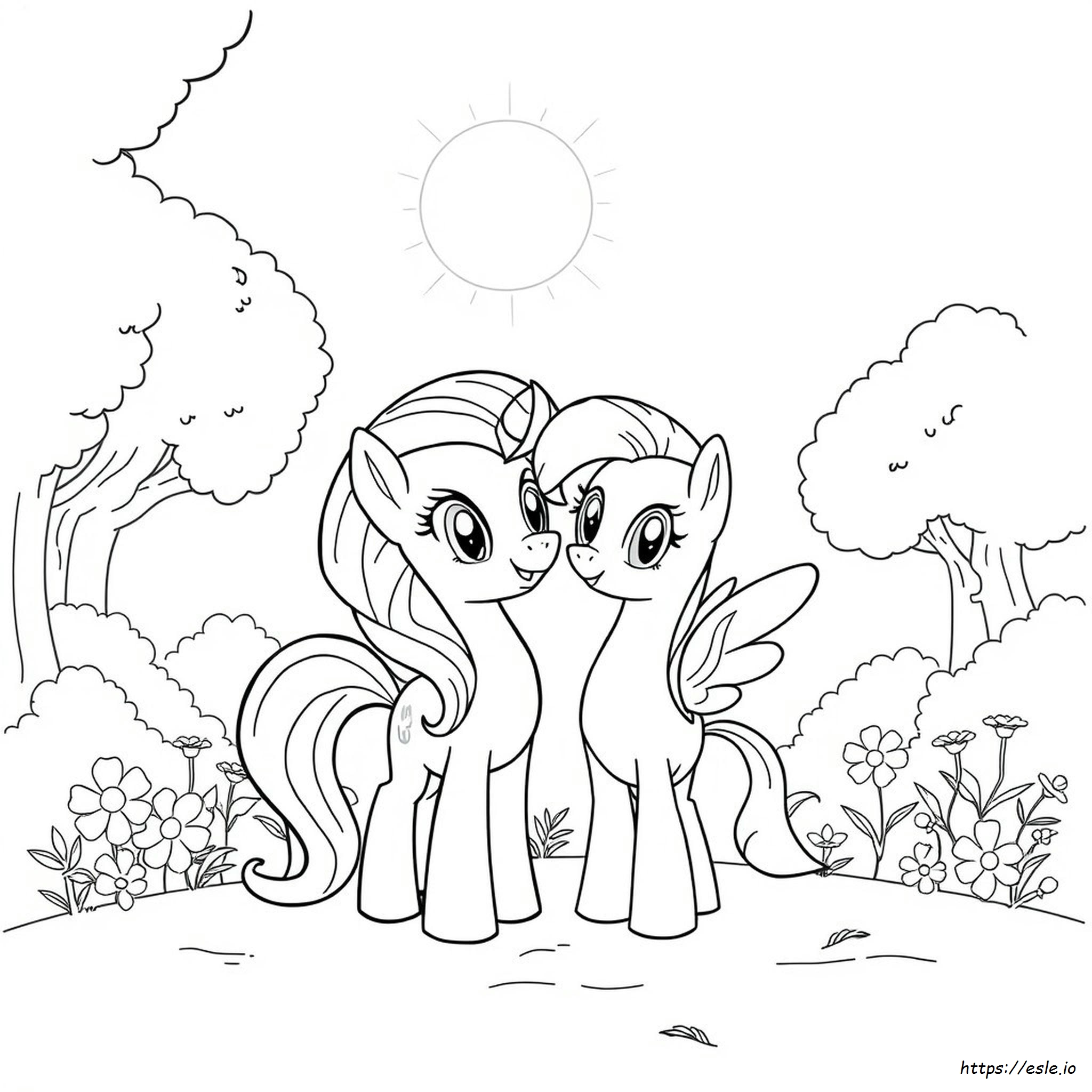 Rainbow Dash Fluttershy My Little Pony Coloring Pages