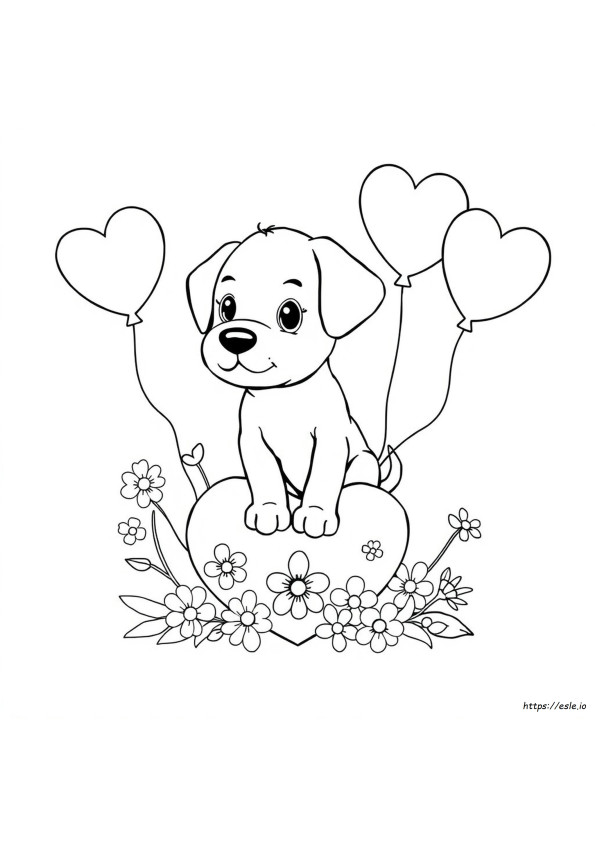 Puppy Love Coloring Pages