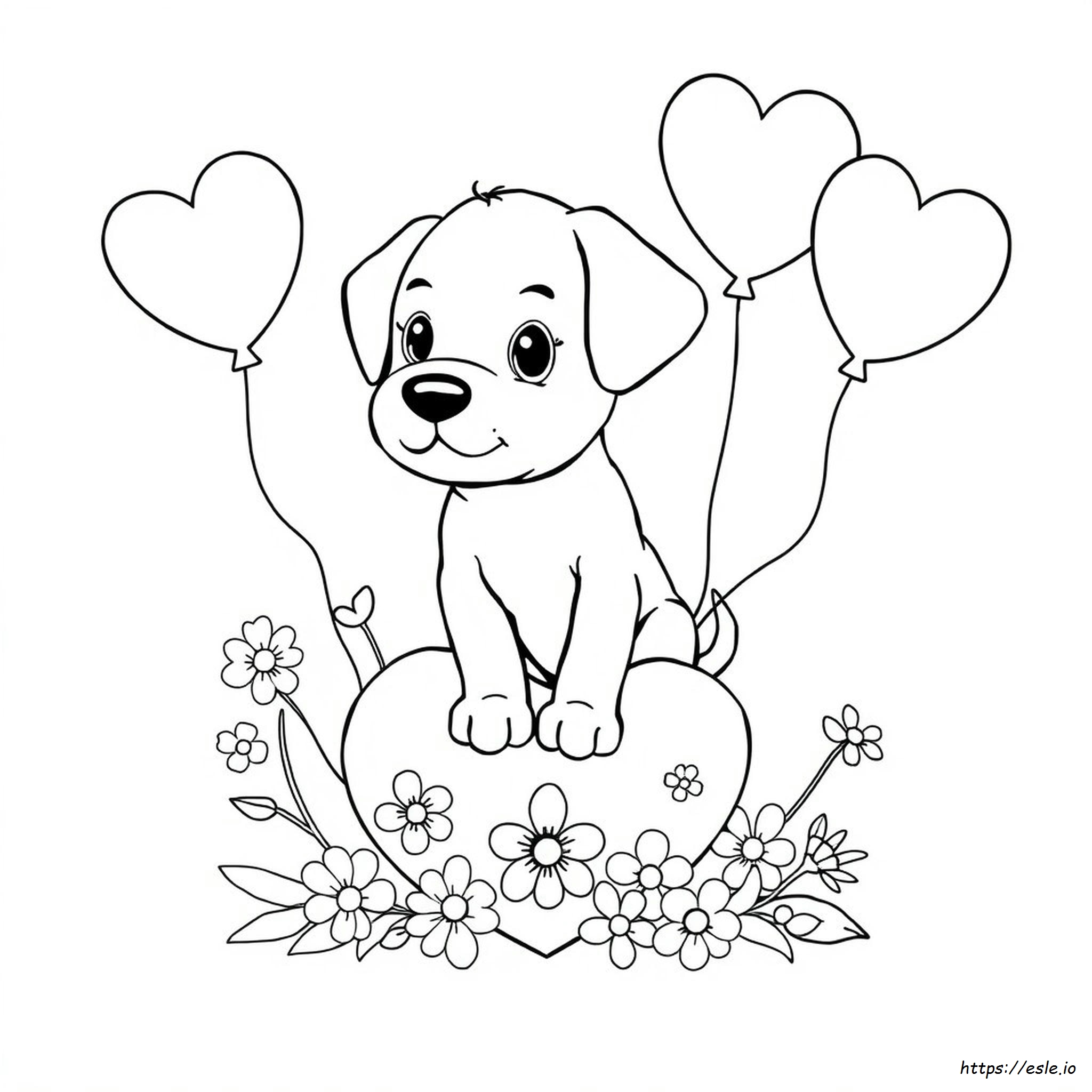 Puppy Love Coloring Pages