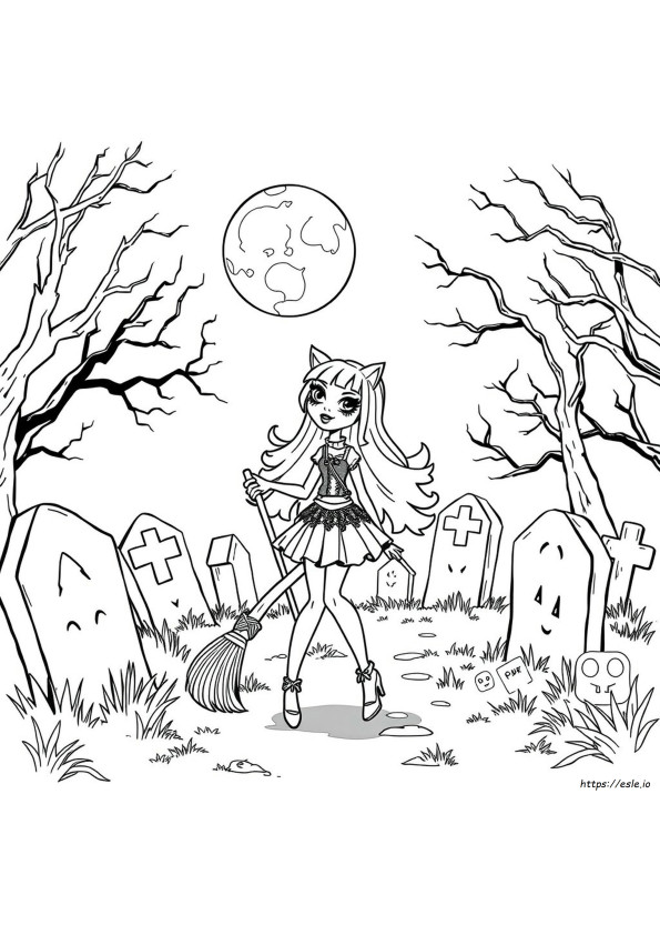 Monster High Coloring Pages Howleen Wolf