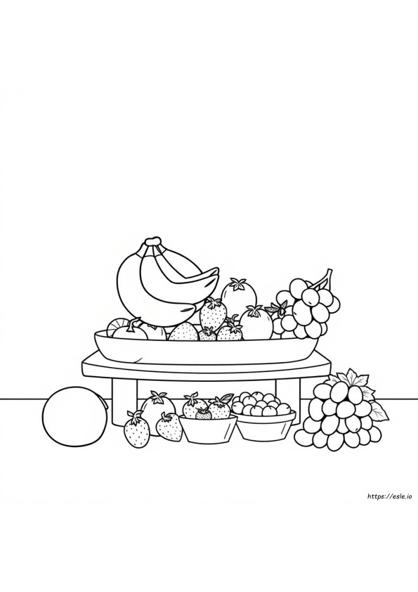 Printable Fruits Coloring