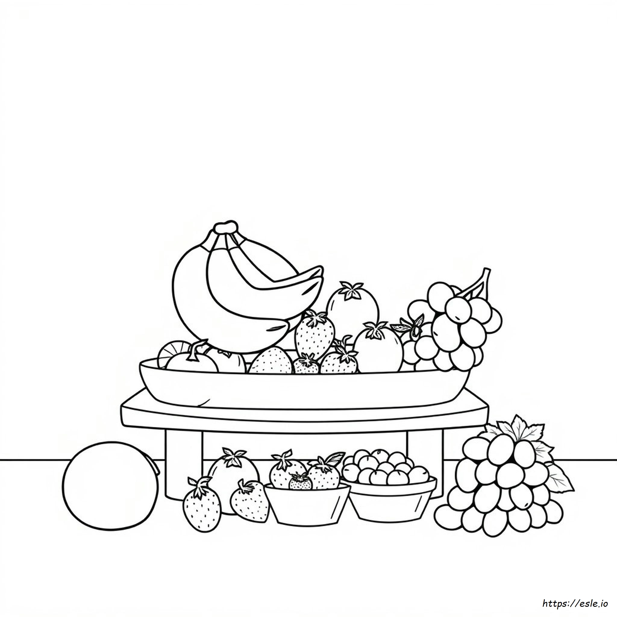 Gambar Mewarnai Buah-Buahan Untuk Anak
