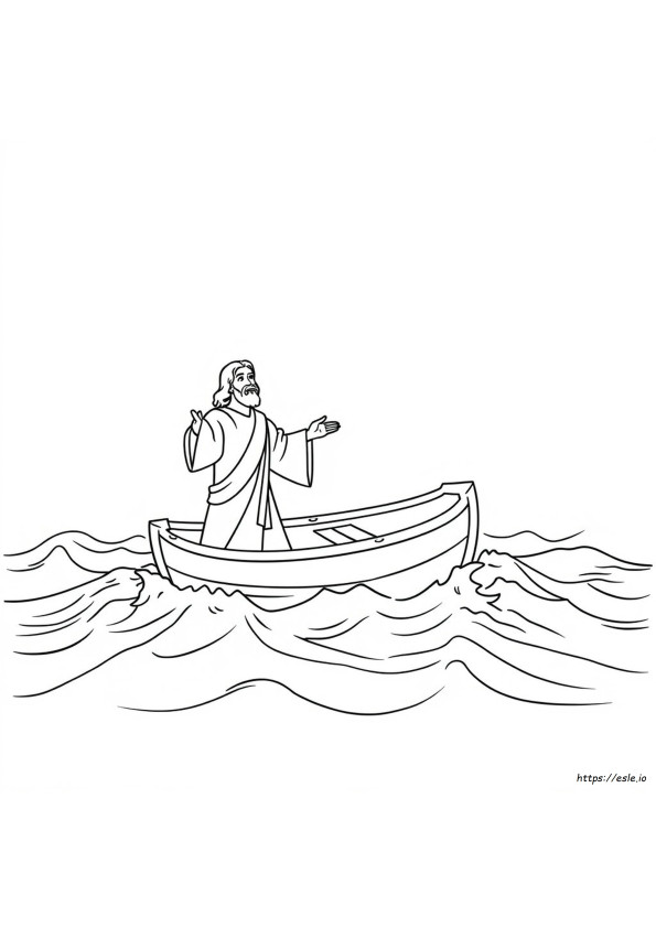 Jesus Stills The Storm Coloring Page