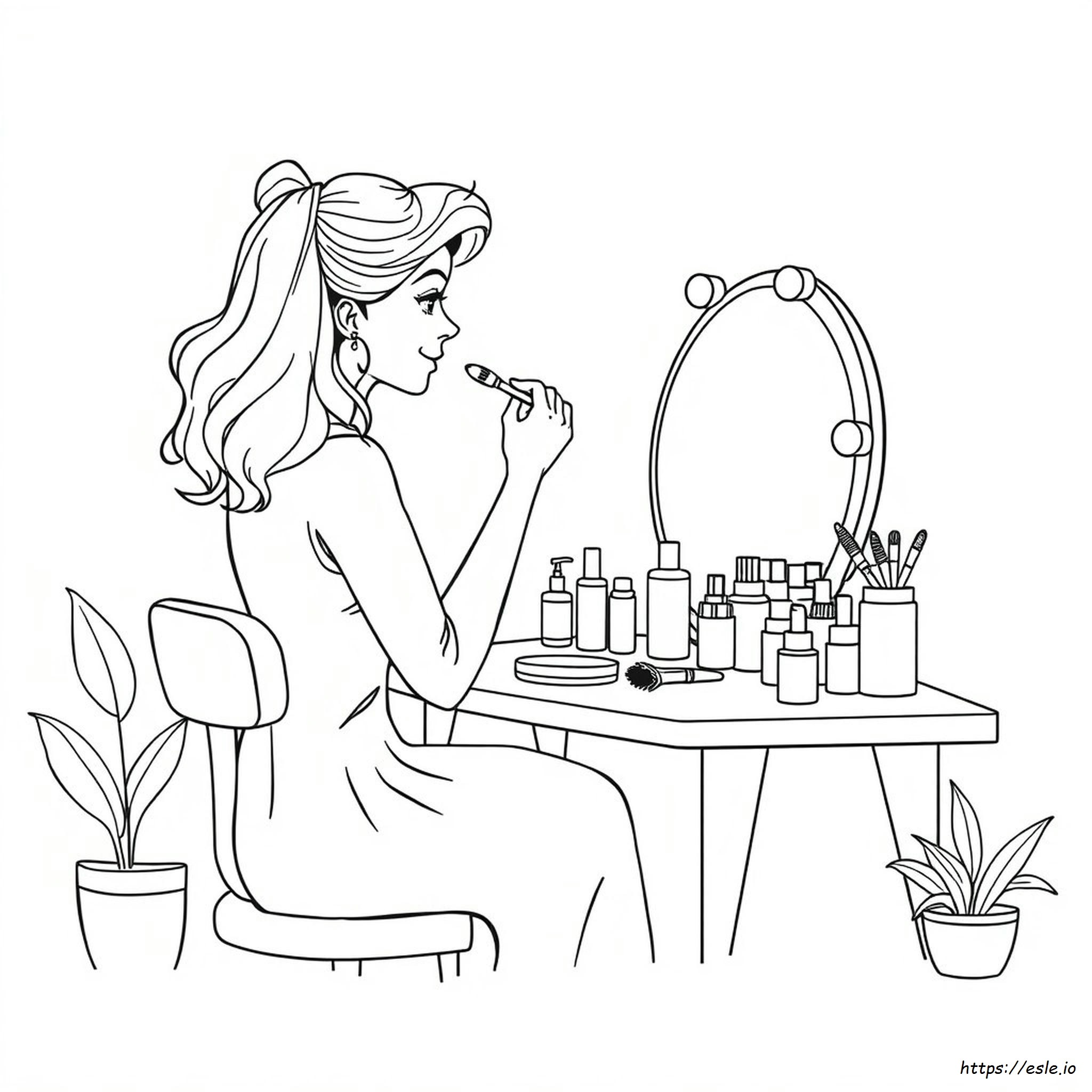 Beauty Makeup Coloring Pages