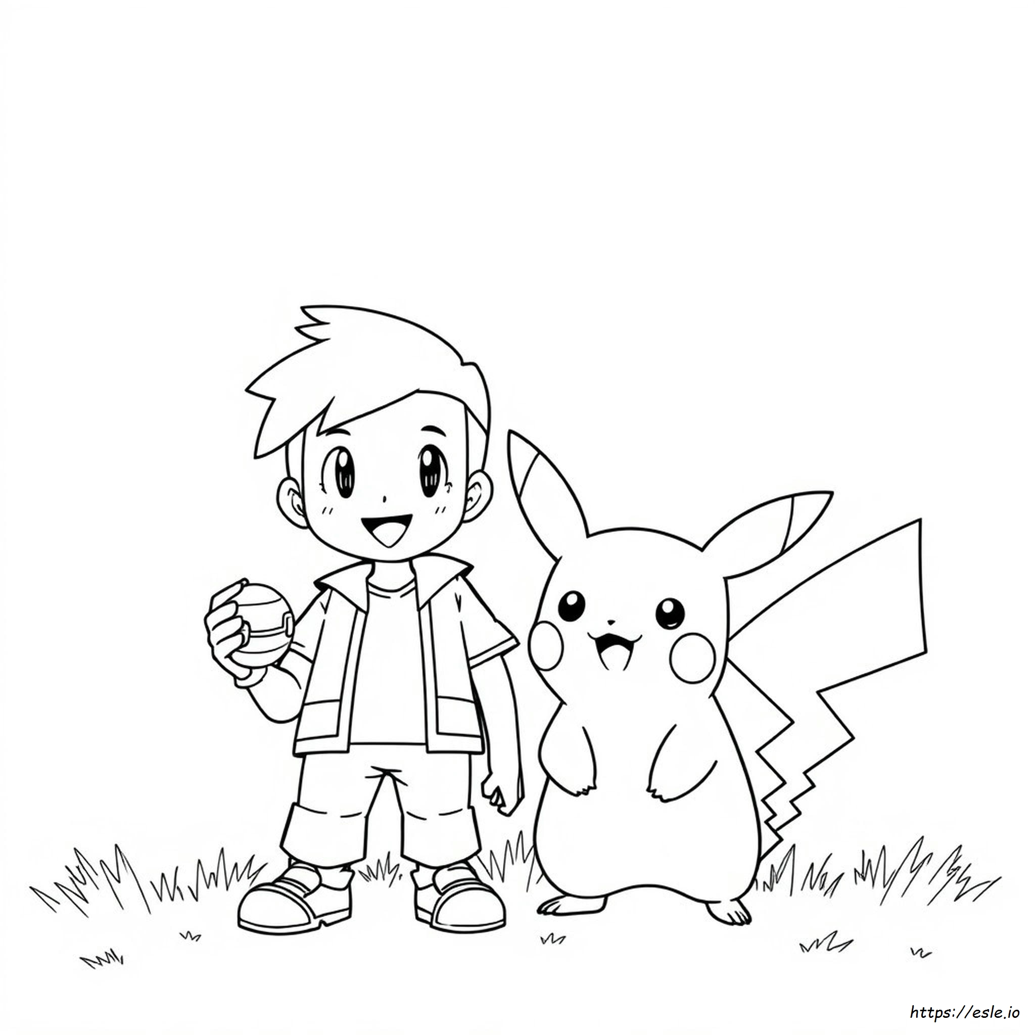 Ash Ketchum Da Colorare