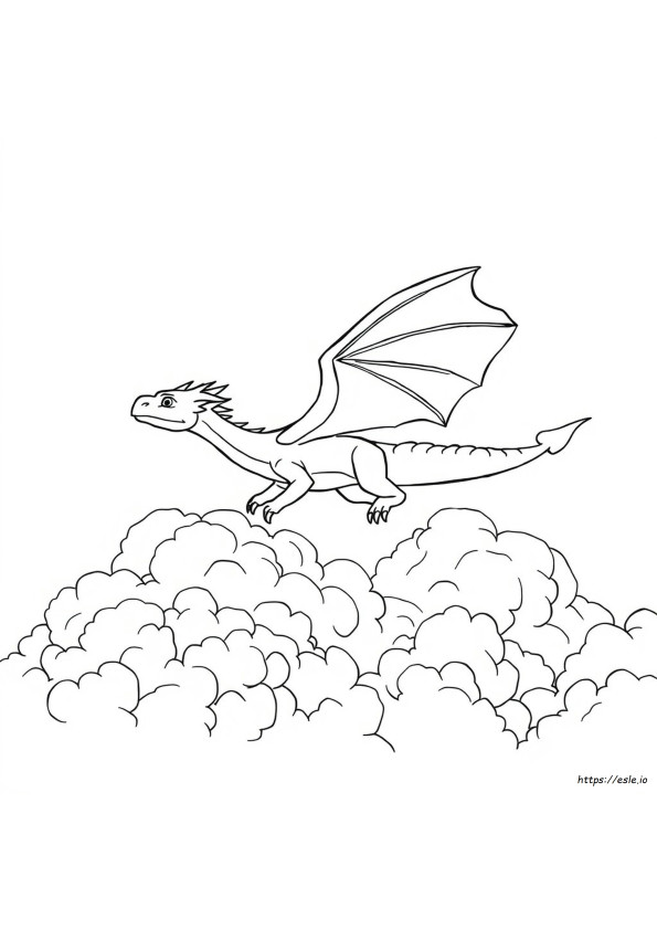 Flying Dragon Colouring Pages