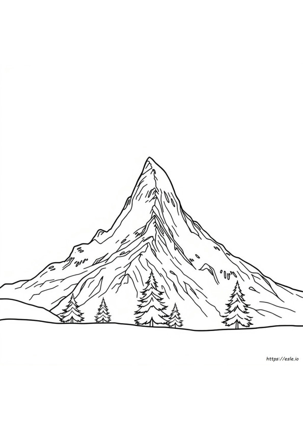 Matterhorn Coloring Page