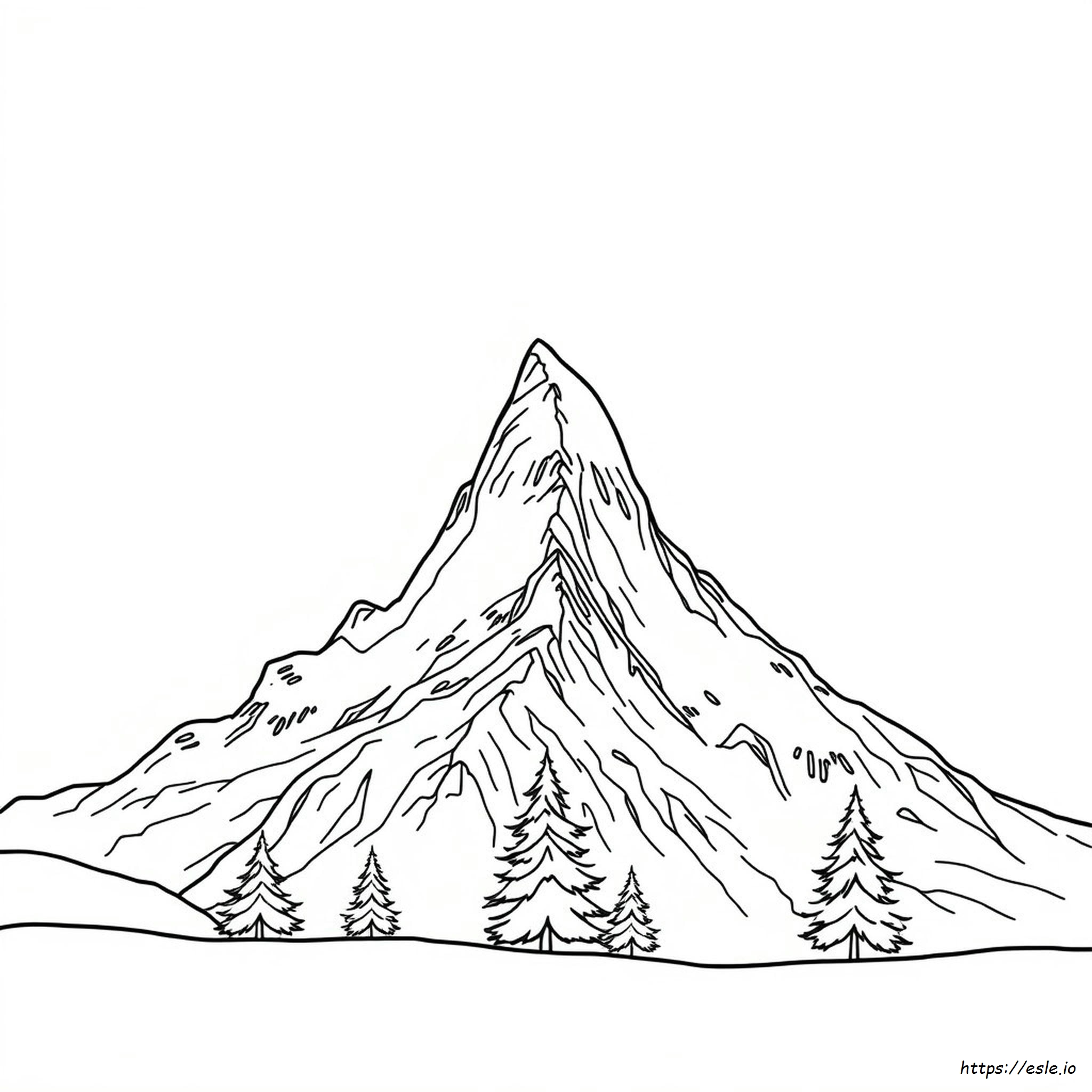 Matterhorn Coloring Page