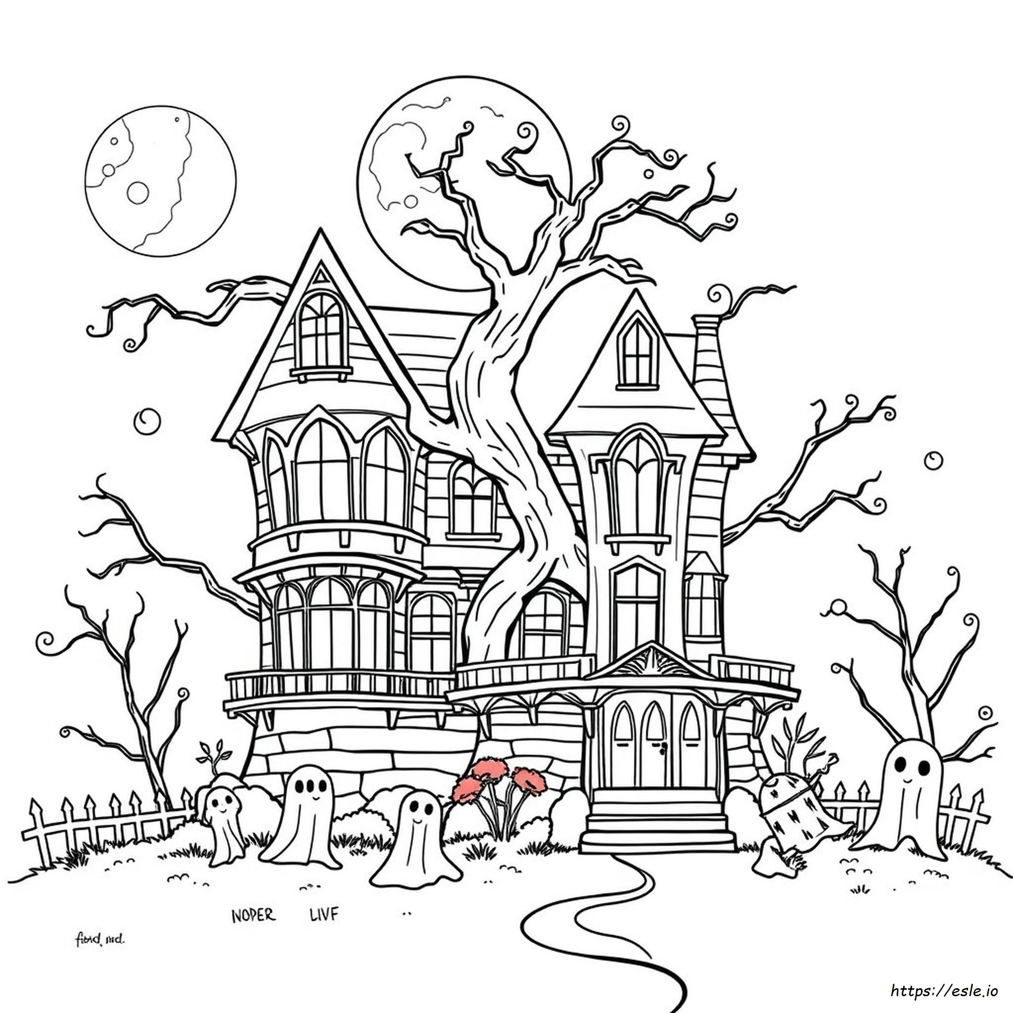 Haunted Mansion Coloring Sheet