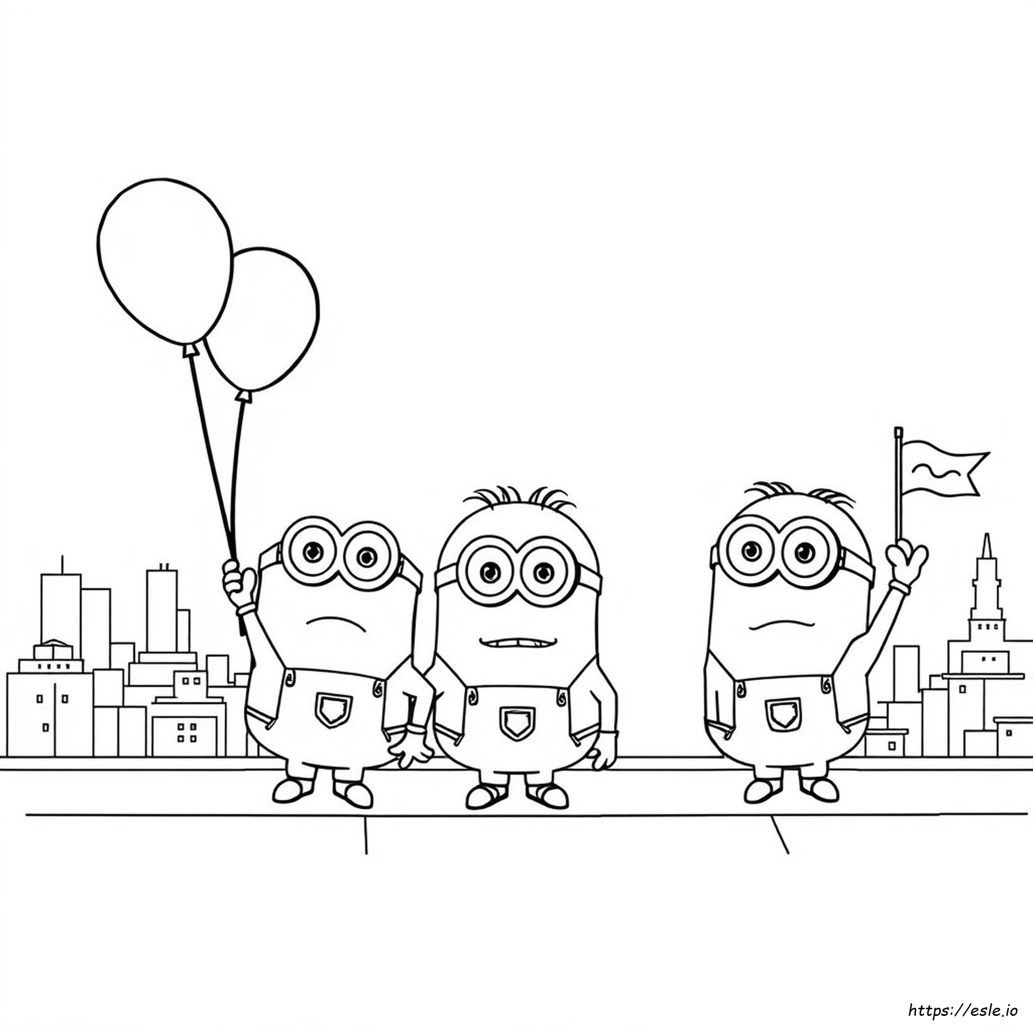 Halaman Mewarnai Minion Untuk Dicetak Gratis