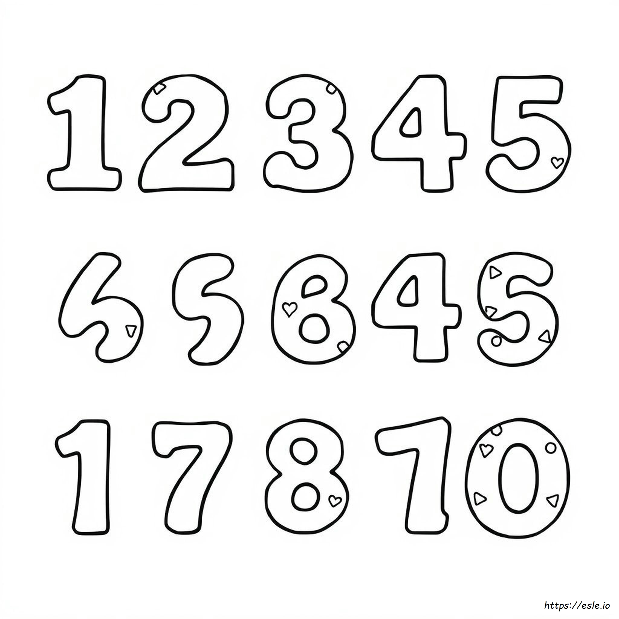 Numeri Da 1 A 10 Da Colorare E Stampare Gratis