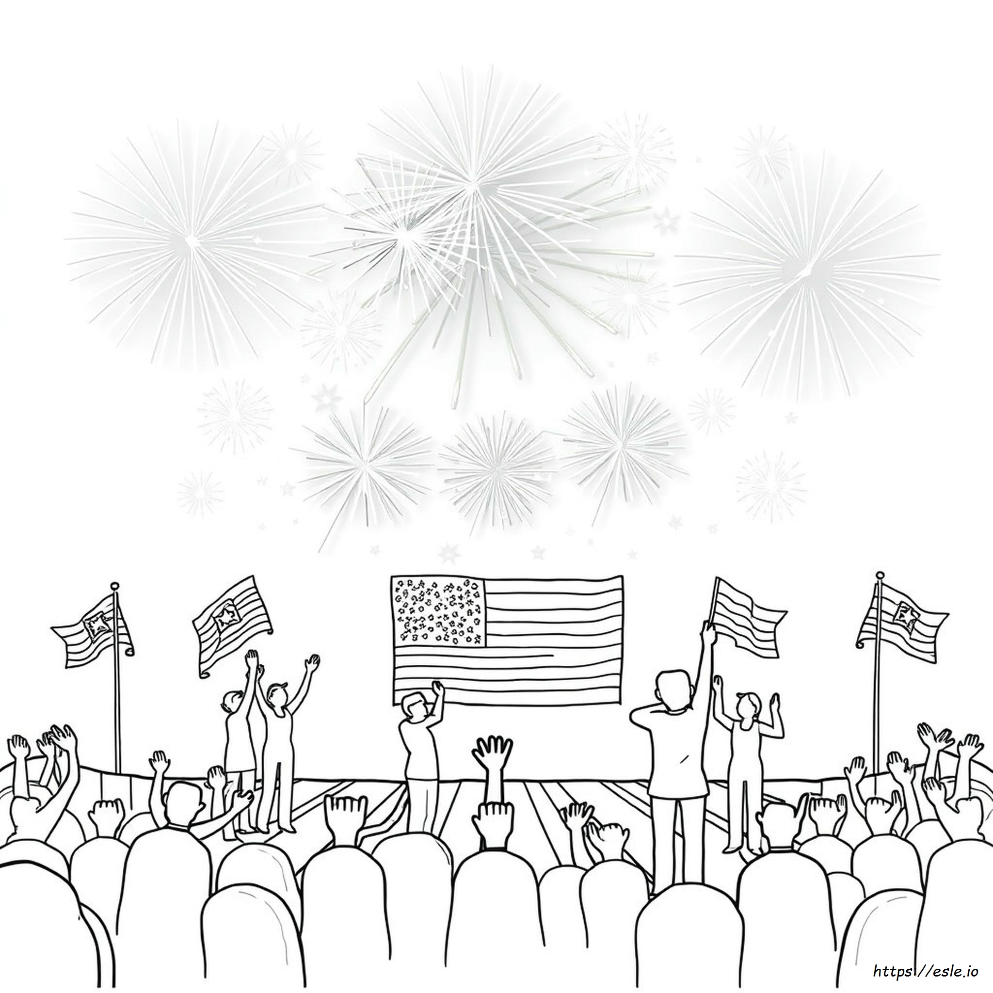 Gambar Mewarnai Hari Kemerdekaan Amerika Serikat