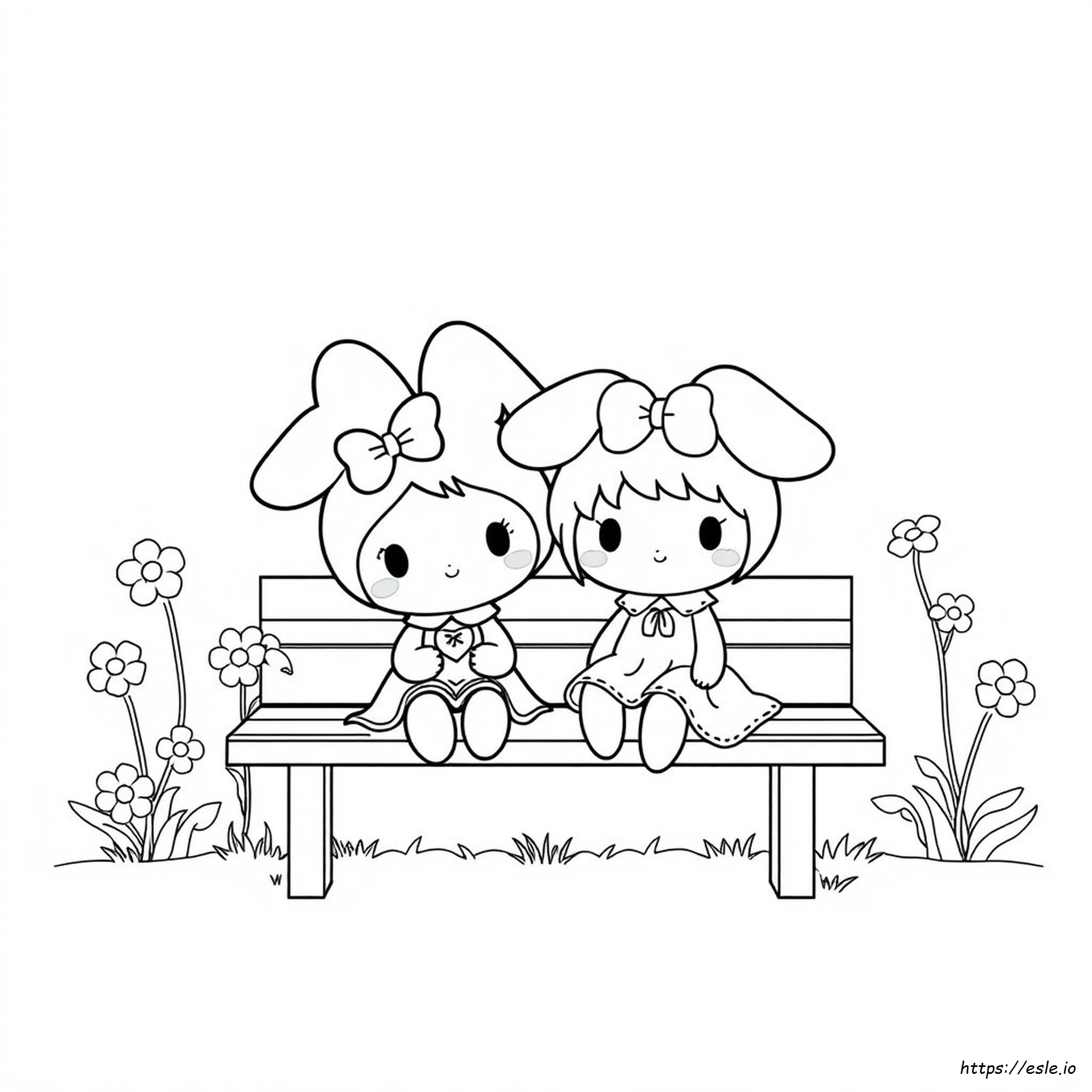 Kawaii My Melody Kuromi Da Colorare