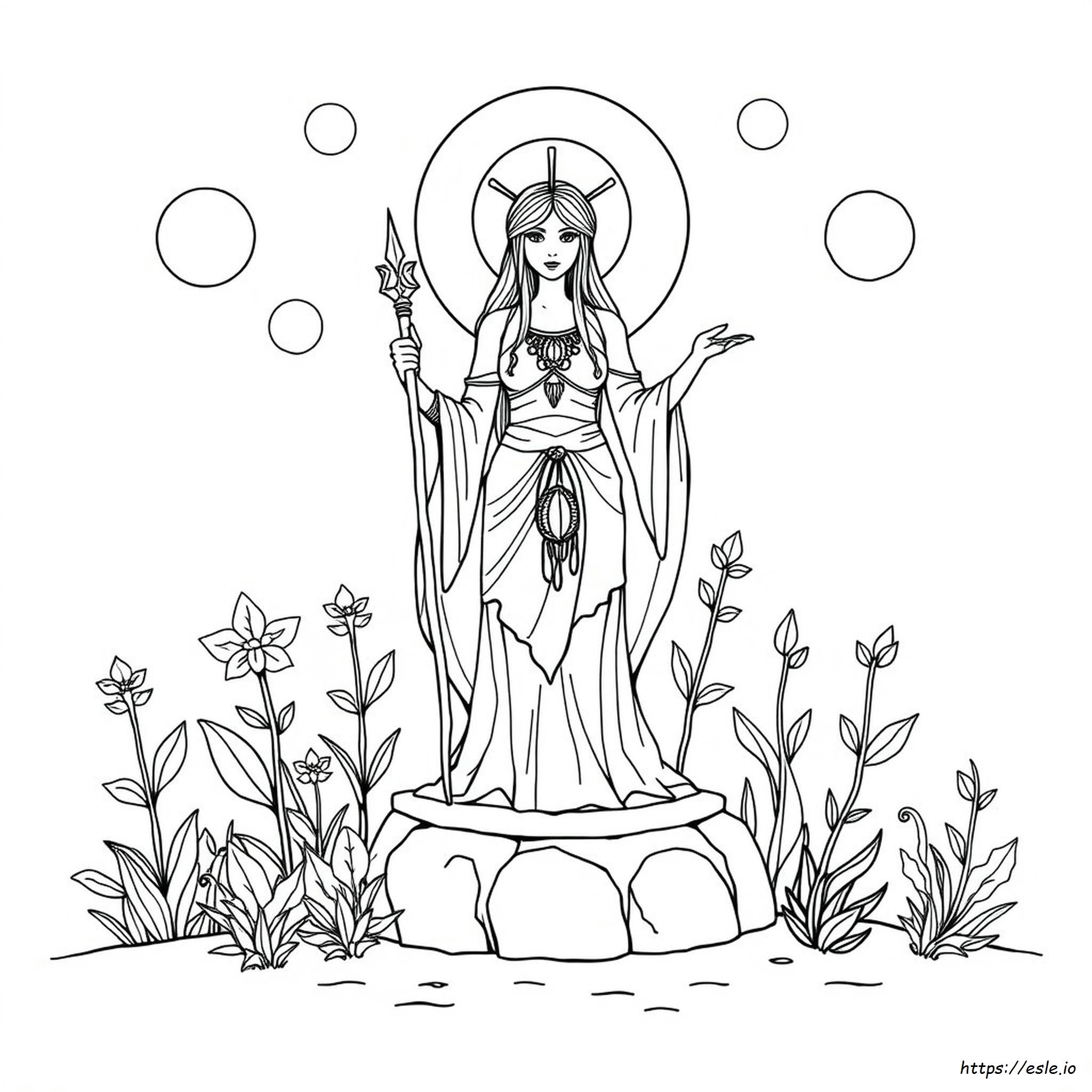 Göttin Wicca Ausmalbilder