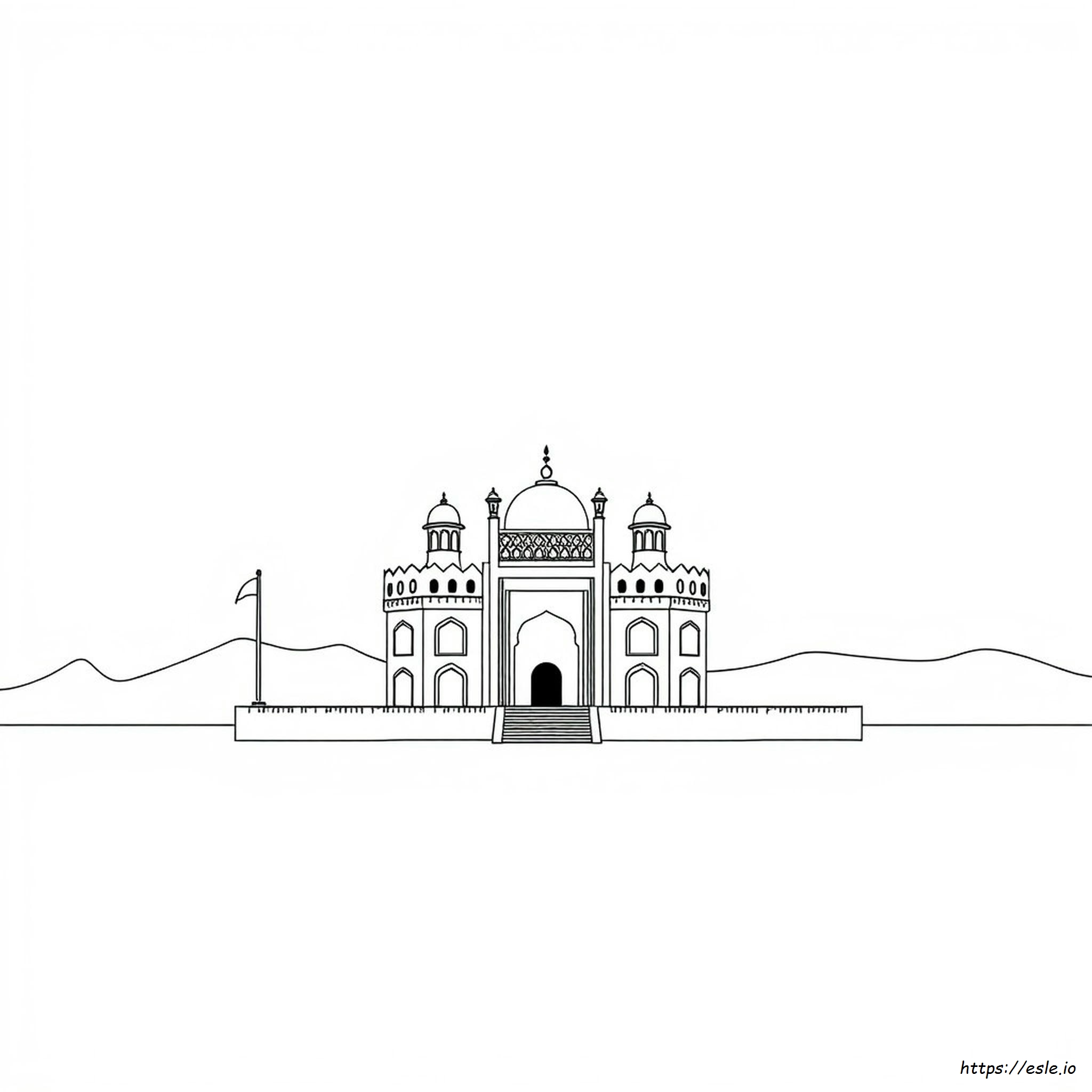 Red Fort Coloring Pages