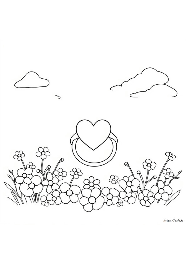 Heart Ring Coloring Page
