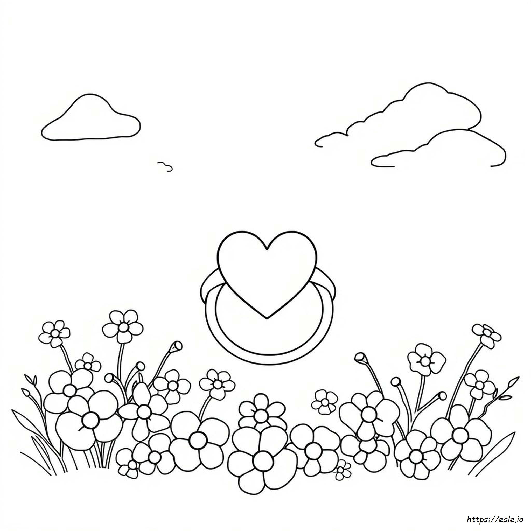 Cincin Hati Gambar Mewarnai