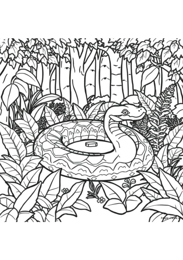 Anaconda Snake Coloring Pages
