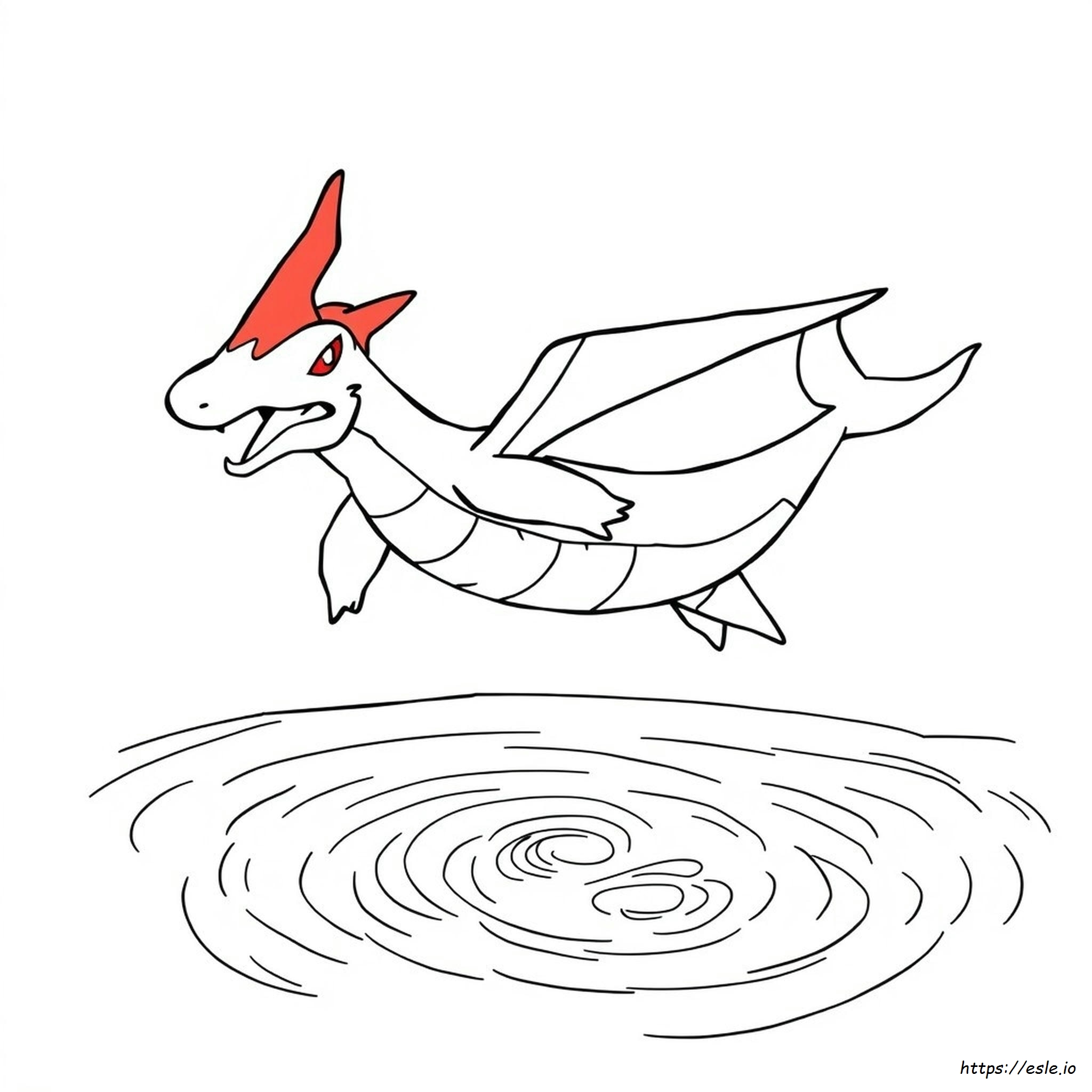 Red Gyarados Coloring Page