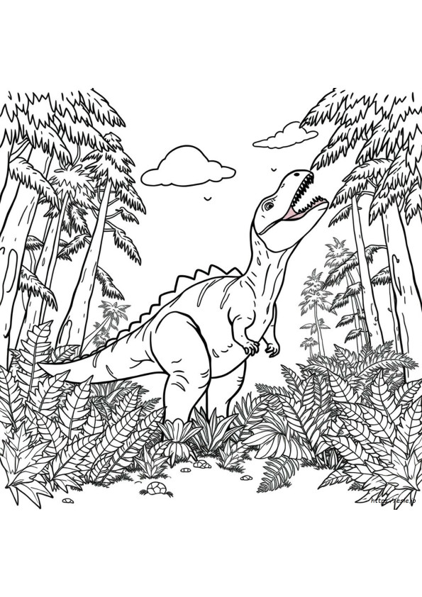 Giganotosaurus Colouring Page