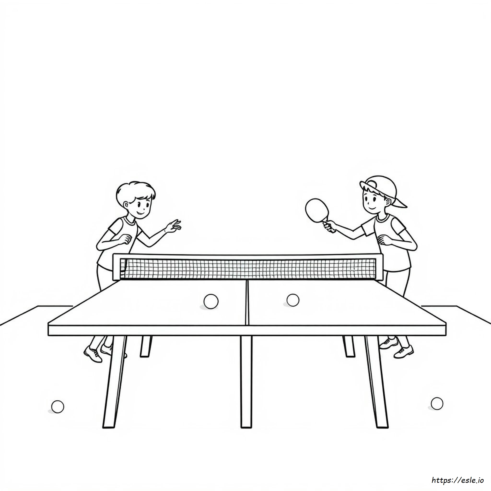 Table Tennis Coloring Pages