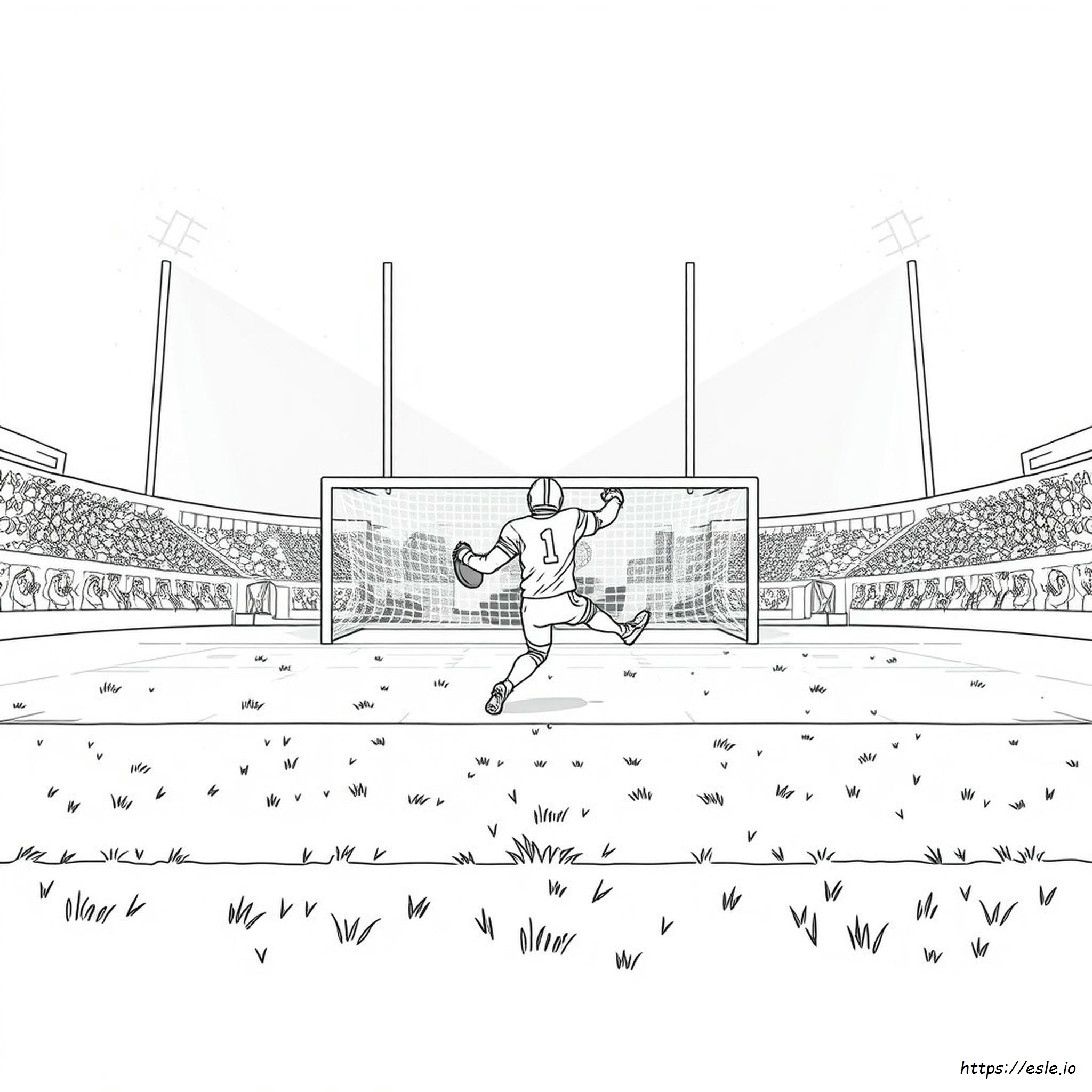 Gambar Mewarnai Gol Lapangan - Gratis