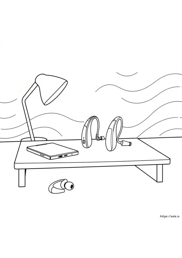Hearing Aid Coloring Page