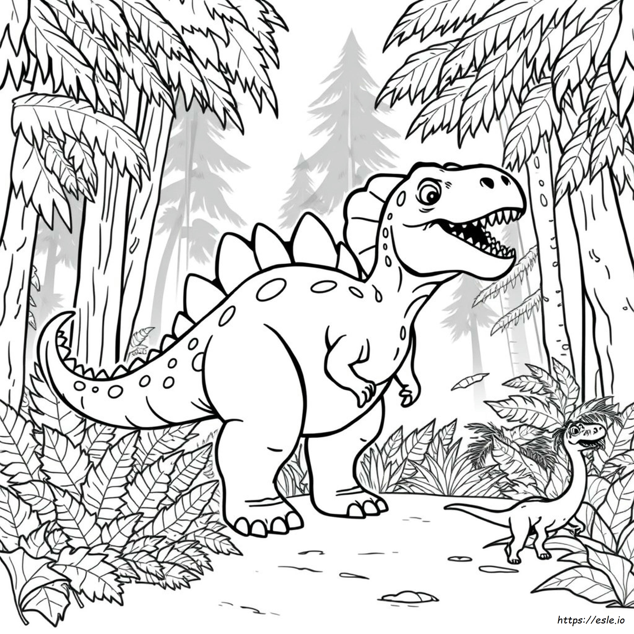 Giganotosaurus Cartoon Coloring Pages