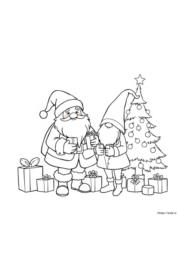 Kerstkabouter Kleurplaat