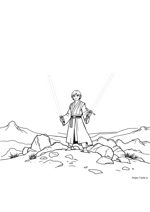 Luke Skywalker Ausmalbild