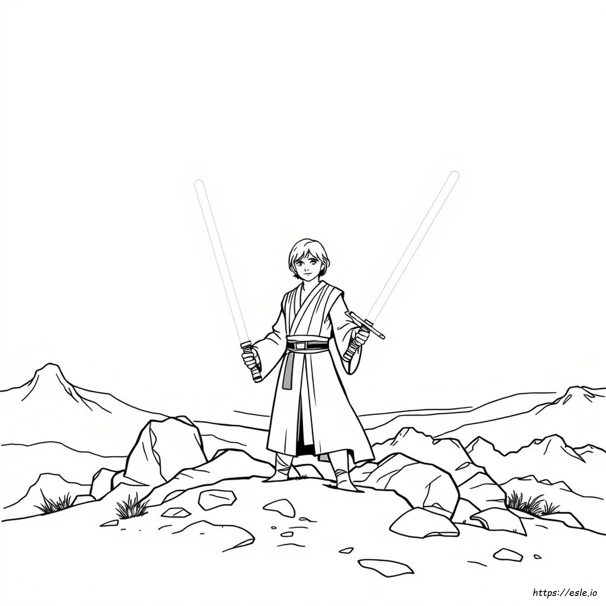 Luke Skywalker Colouring In