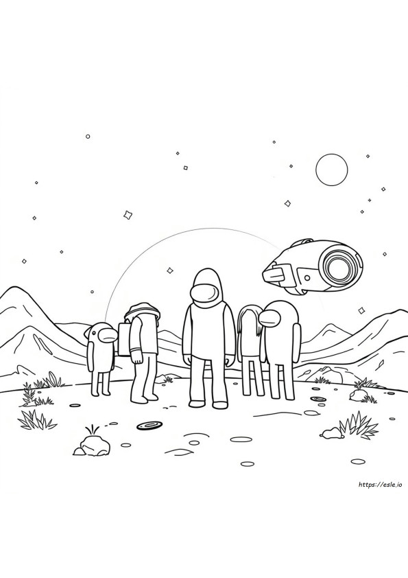 Coloring Pages Of Among Us Characters