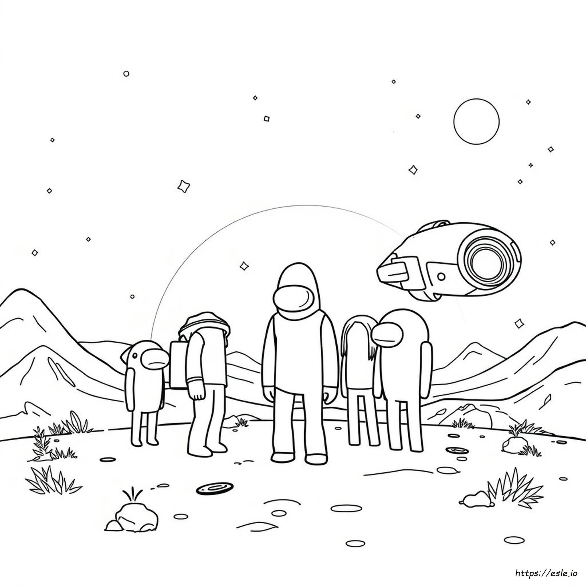 Coloring Pages Of Among Us Characters