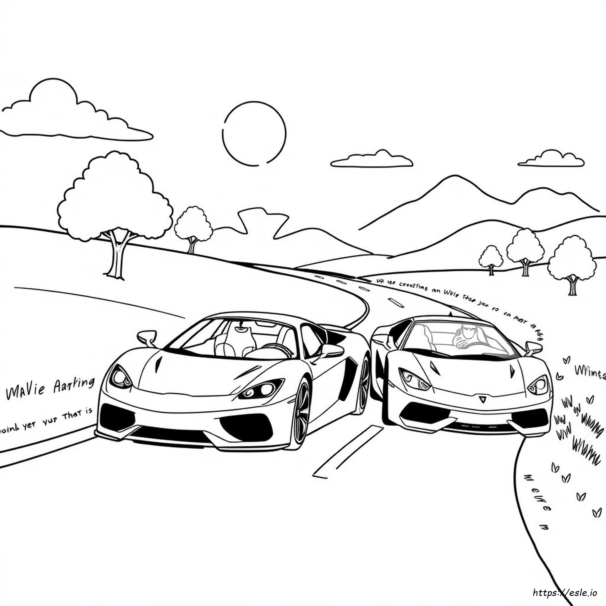 Coloriage Voitures De Sport