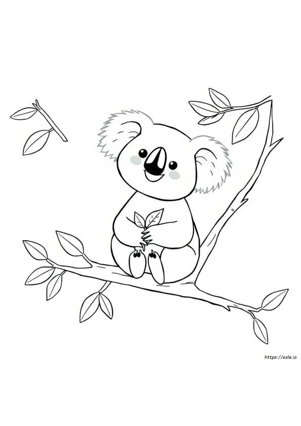 Coala Fofo Para Colorir Para Imprimir