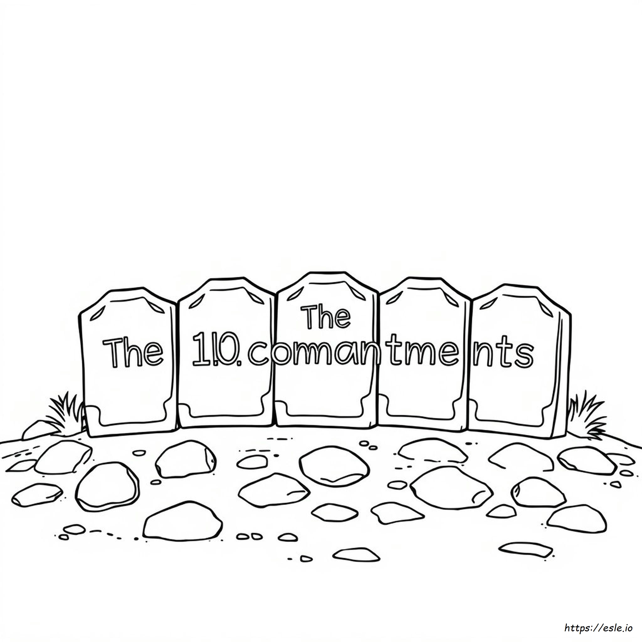 Coloriage Des 10 Commandements Pour La Maternelle À Imprimer