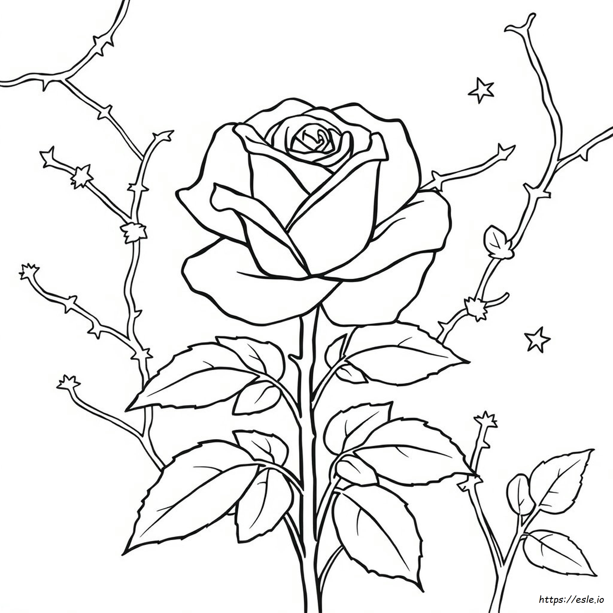 Cool Rose Coloring Pages